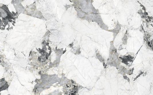 декоративен стенен панел - Close-up of a white marble with gray veining